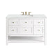 Breckenridge 48" Single Vanity, Bright White w/ 3 CM Ethereal Noctis Top