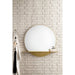 James Martin Platform 36" Mirror in Radiant Gold, shown in a bathroom setting