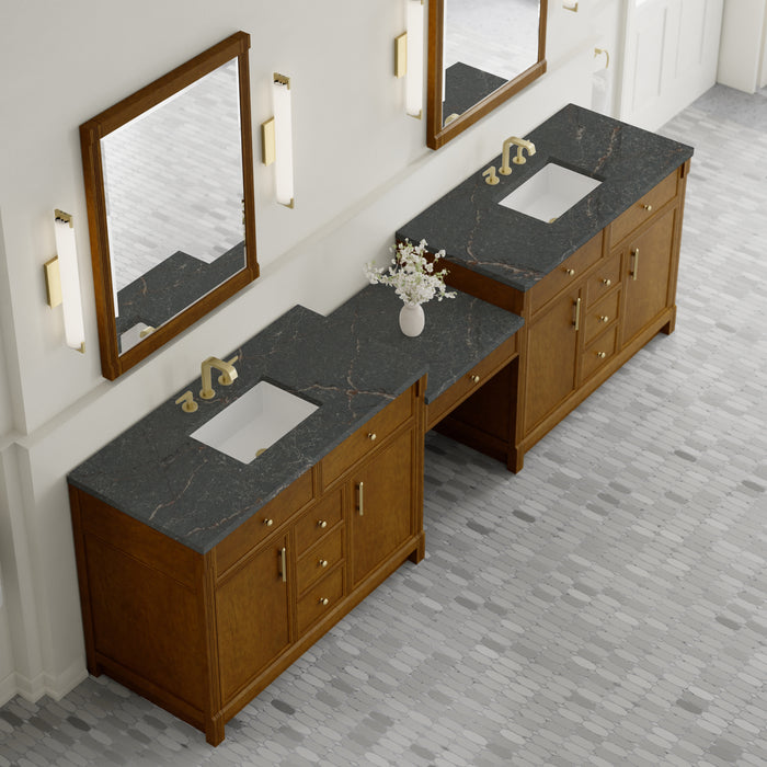 James Martin Vanities Bellshire 120" Dual Vanity Set with 24" Make-Up Counter