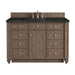 Bristol 48" Single Vanity, Whitewashed Walnut w/ 3 CM Eternal Jasmine Pearl Silestone Top