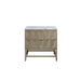 Emmeline 36" Single Vanity, Pebble Oak w/ 3 CM Carrara Marble Top