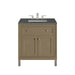 Chicago 30" Single Vanity, Walnut Whisper, w/ 3 CM Parisien Bleu Silestone® Top