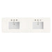 72" Single Radius Cut Widespread, 3 CM White Zeus Silestone w/ Sink