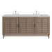 Portland 72" Double Vanity Whitewashed Walnut w/ 3 CM Lime Delight Silestone Top