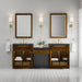 James Martin Vanities Bellshire 84" Dual Vanity Set with 24" Make-Up Counter