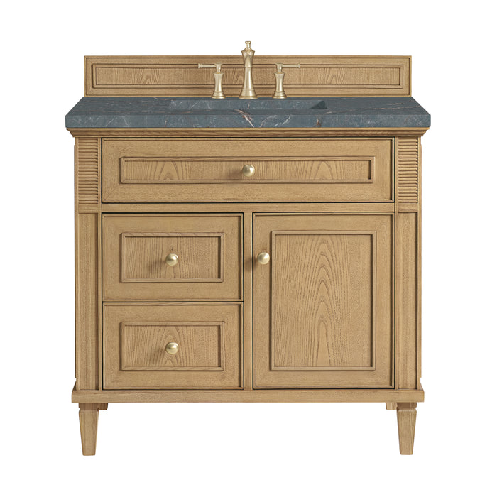 Lorelai 36" Single Vanity, Light Natural Oak w/ 3 CM Parisien Bleu Silestone Top