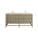 Emmeline 72" Double Vanity, Pebble Oak, w/ 3 CM Tajnar Eclos Top