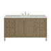 Chicago 60" Single Vanity, Smokey Celadon, w/ 3 CM Eternal Jasmine Pearl Silestone Top w/ FreePower Wireless Charger