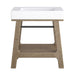 Auburn 31.5" Single Sink Console, Weathered Timber w/ Glossy White Mineral Composite Stone Top