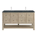 Breckenridge 60" Double Vanity, Serenity Blue, w/ Single Hole 3 CM White Zeus Quartz Top & Backsplash