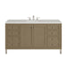 Chicago 60" Single Vanity, Smokey Celadon, w/ 3 CM Victorian Silver Silestone® Top
