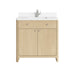 Gracyn 36" Single Vanity, Coastal Driftwood, w/ 3 CM White Zeus Quartz Top