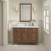 James Martin Lorelai 48" Single Bathroom Vanity in Mid-Century Walnut, shown in a bathroom setting