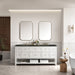 Breckenridge 72" Double Vanity, Whitewashed Oak w/ 3 CM Ethereal Noctis Silestone Top