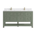 Breckenridge 60" Double Vanity, Light Natural Oak, w/ 3 CM White Zeus Quartz Top