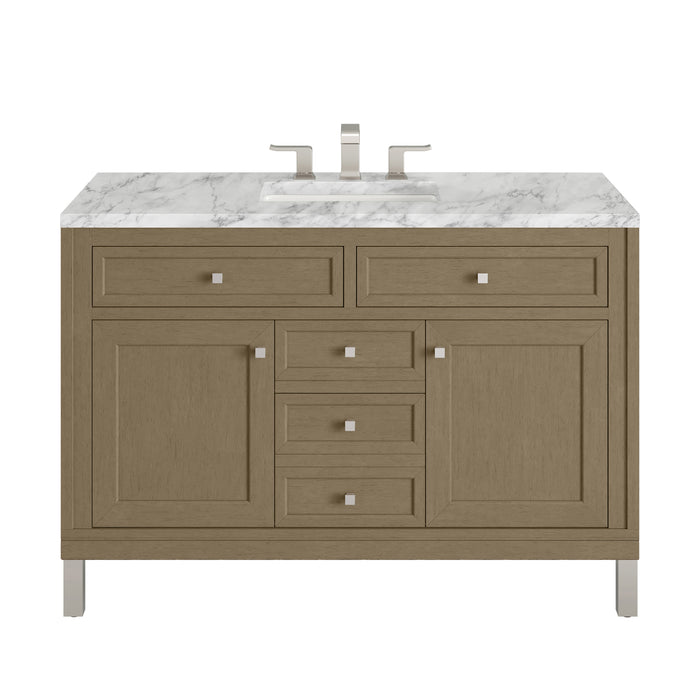 Chicago 48" Single Vanity, Smokey Celadon, w/ 3 CM Ethereal Noctis Silestone® Top