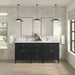 James Martin Lorelai 72" Double Bathroom Vanity in Black Onyx, shown in a bathroom setting