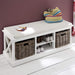 NovaSolo Halifax Bench & Basket Set White BE001