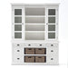 NovaSolo Halifax Library Hutch with Basket Set White BCA600