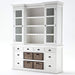 NovaSolo Halifax Library Hutch with Basket Set White BCA600