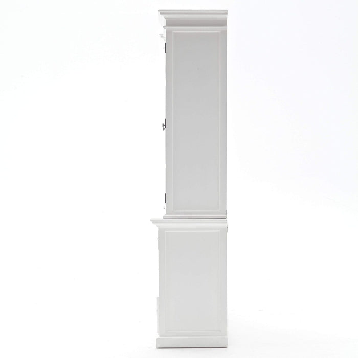 NovaSolo Halifax Library Hutch with Basket Set White BCA600