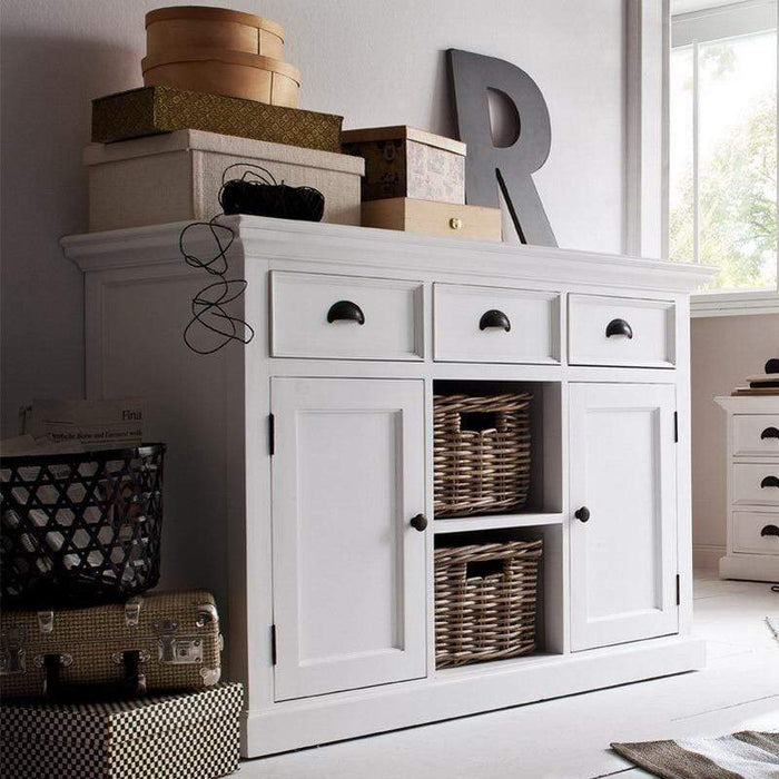 NovaSolo Halifax Buffet with 2 Baskets White B129