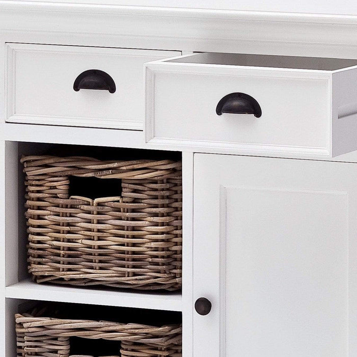 NovaSolo Halifax Buffet with 2 Baskets White B129