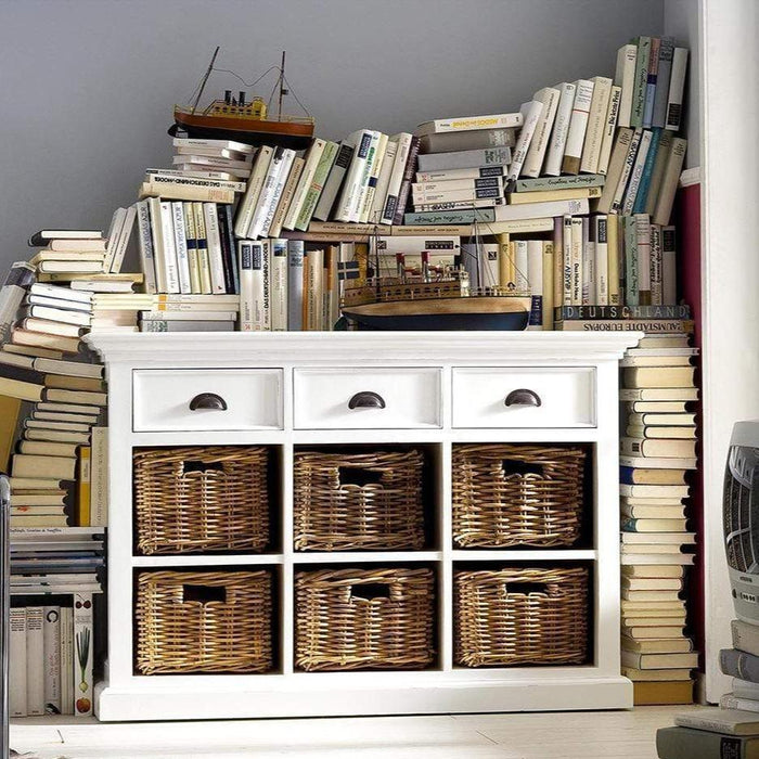 NovaSolo Halifax Buffet with 6 Baskets White B128