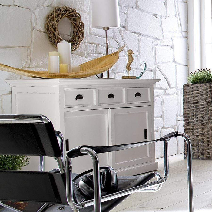 NovaSolo Halifax Buffet with Sliding Doors White B130
