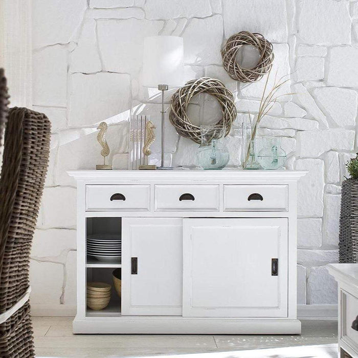 NovaSolo Halifax Buffet with Sliding Doors White B130