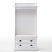 NovaSolo Halifax Entryway Coat Rack & Bench Unit White CA581