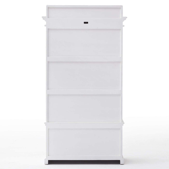 NovaSolo Halifax Entryway Coat Rack & Bench Unit White CA581