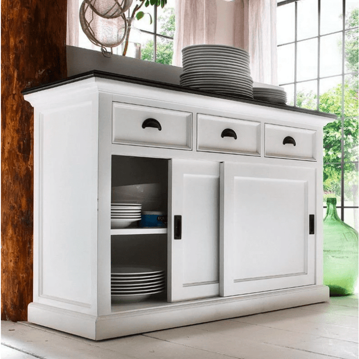 NovaSolo Halifax Contrast Buffet with Sliding Doors Two-tone B130CT