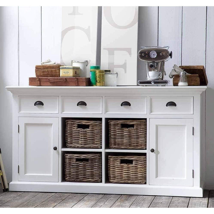NovaSolo Halifax Buffet with 4 Baskets White B189
