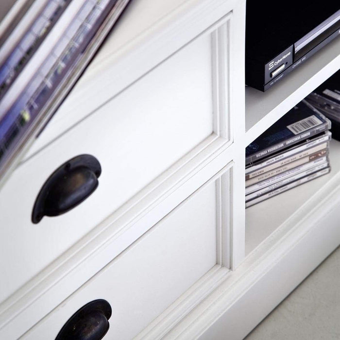 NovaSolo Halifax Large Entertainment Center with 4 Drawers White CA631