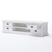 NovaSolo Halifax Large Entertainment Center with 4 Drawers White CA631