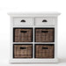 NovaSolo Halifax Medium Buffet with Basket Set White B181