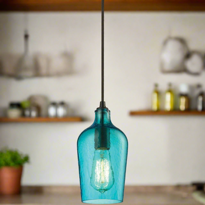 Elk Lighting Hammered Glass Configurable Multi Pendant