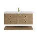 Allamari 48" Single Vanity, Dune Mist w/ Single Hole 3 CM White Zeus Silestone Top