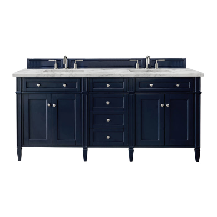 Brittany 72" Double Vanity, Urban Gray, w/ 3 CM Phantome Eclos Top