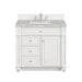 Bristol 36" Single Vanity, Bright White w/ 3 CM Victorian Silver Silestone Top