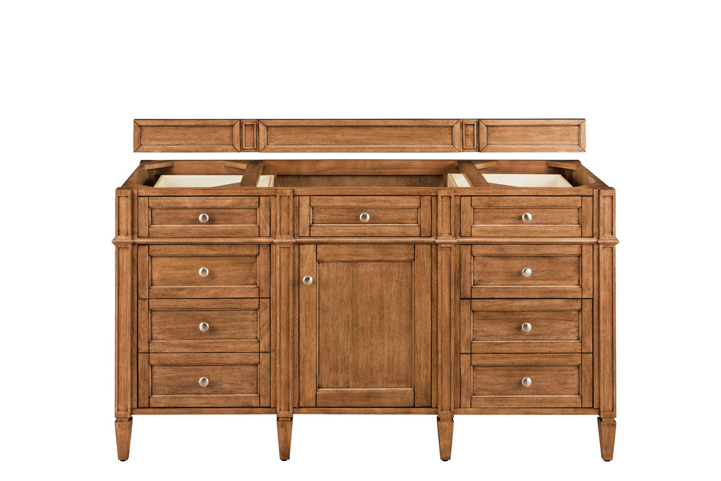 Brittany 60" Single Vanity, Burnished Mahogany, w/ 3 CM Siberian Silestone Top w/FreePower Wireless Charger