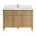 Lorelai 48" Single Vanity, Bright White w/ 3 CM Parisien Bleu Silestone Top