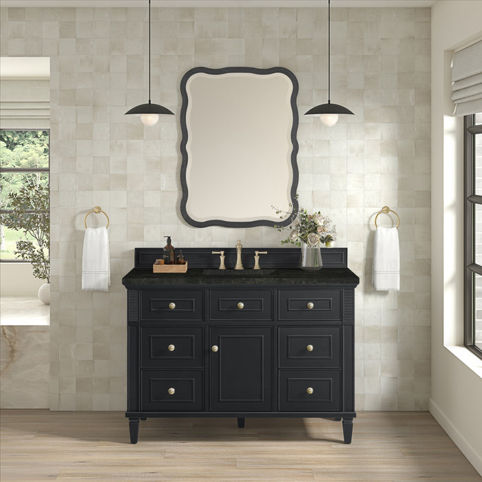 Lorelai 48" Single Vanity, Whitewashed Oak w/ 3 CM Ethereal Noctis Silestone Top