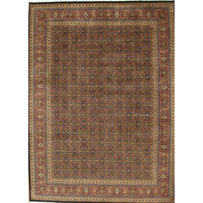 Pasargad Home Baku Collection Hand-Knotted Lamb's Wool Runner- 2' 5" X 19'10" HERATI 2.05X20