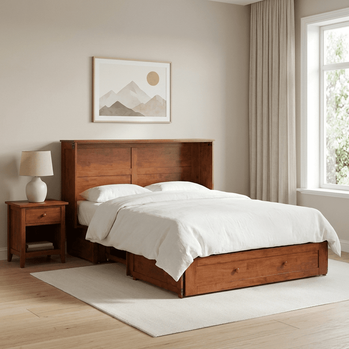 Night and Day Furniture Clover Queen Murphy Cabinet Bed Complete