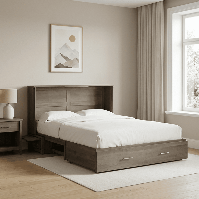 Night and Day Furniture Sagebrush Queen Murphy Cabinet Bed Complete