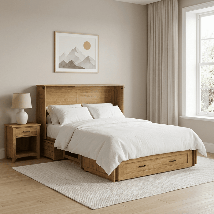 Night and Day Furniture Poppy Queen Murphy Cabinet Bed Complete
