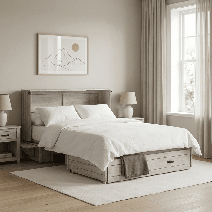 Night and Day Furniture Ranchero Queen Murphy Cabinet Bed Complete