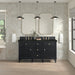 Lorelai 60" Double Vanity, Whitewashed Oak w/ 3 CM Ethereal Noctis Silestone Top